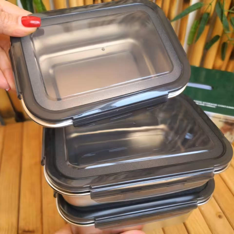 ظرف غذا سه سایز استیل برند یونیک