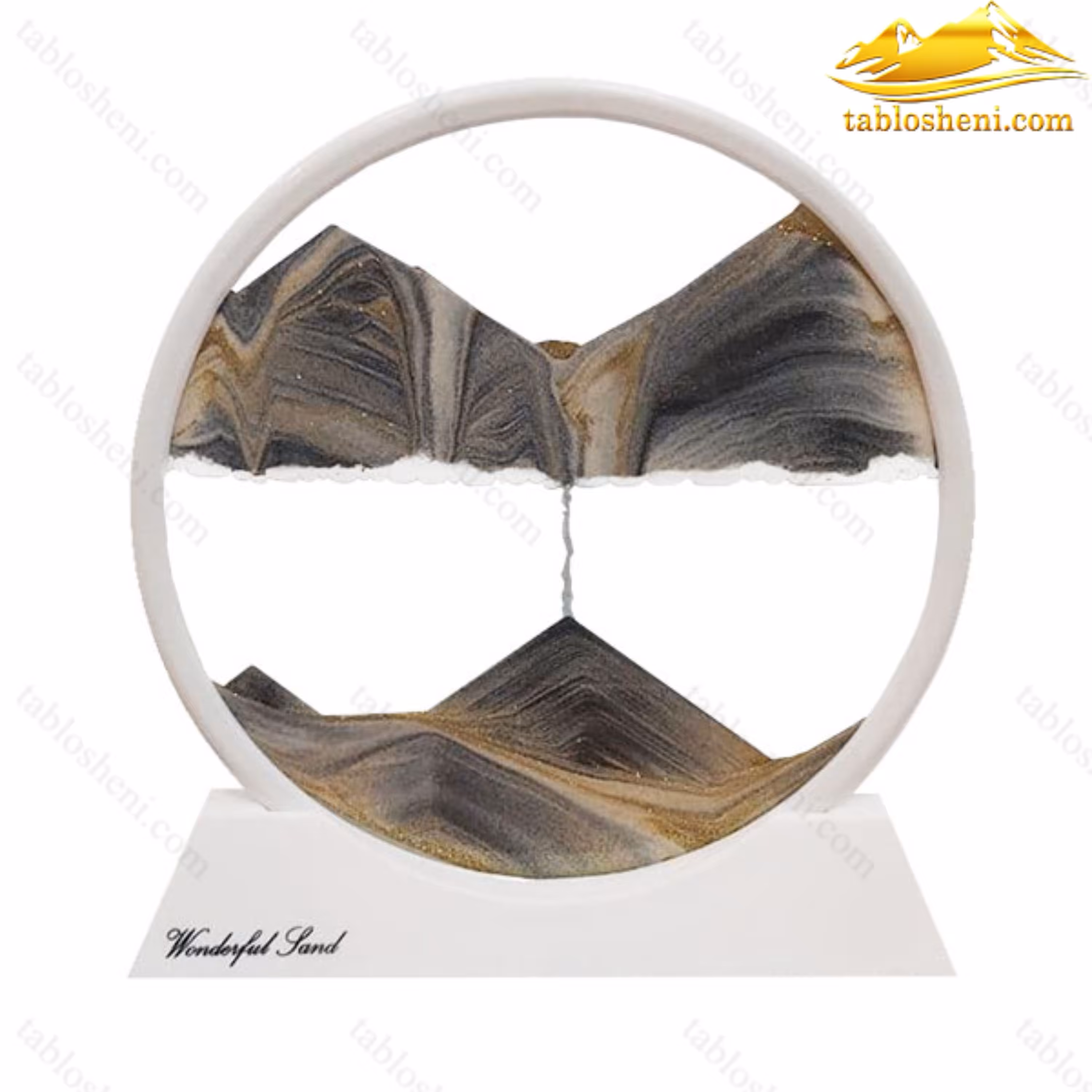 تابلو شنی دایره ای سفید