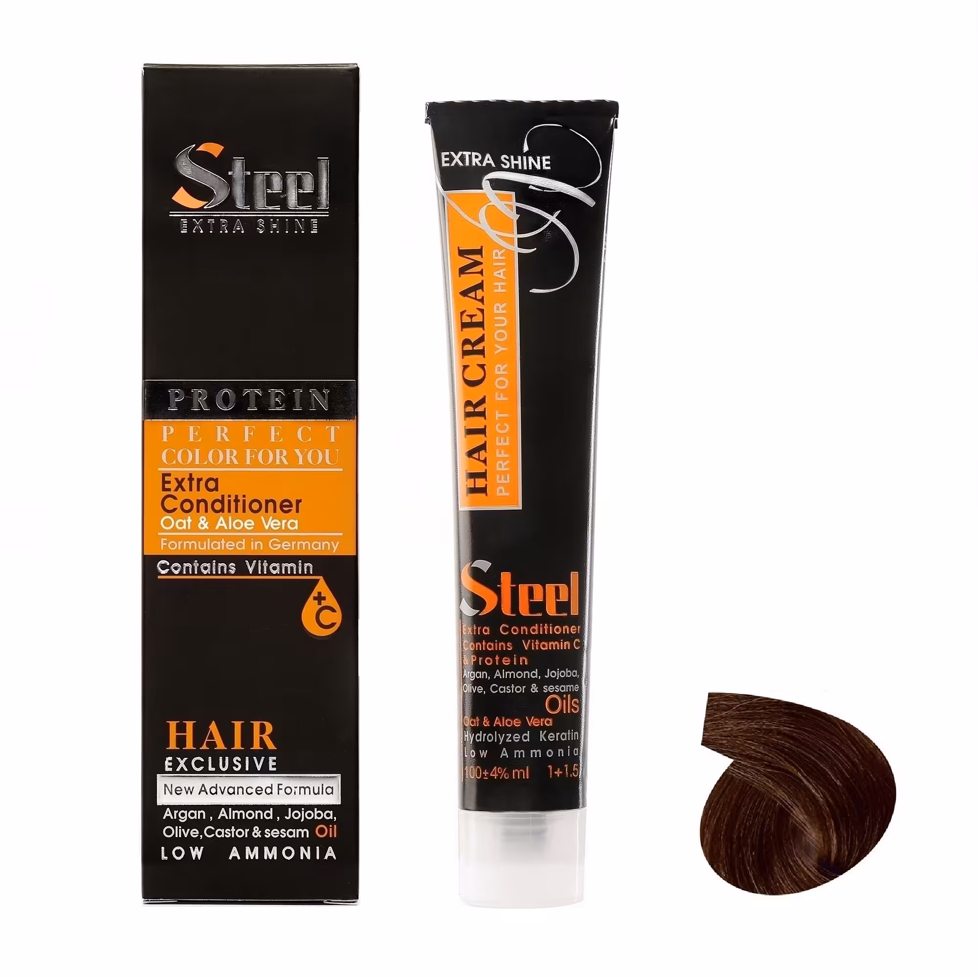 رنگ مو استیل شماره 7.57 حجم 100 میلی لیتر رنگ بلوند بژ متوسط