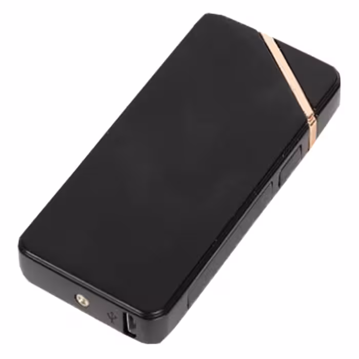 فندک شارژی پلاسمایی مشکی با شعله صاعقه ای