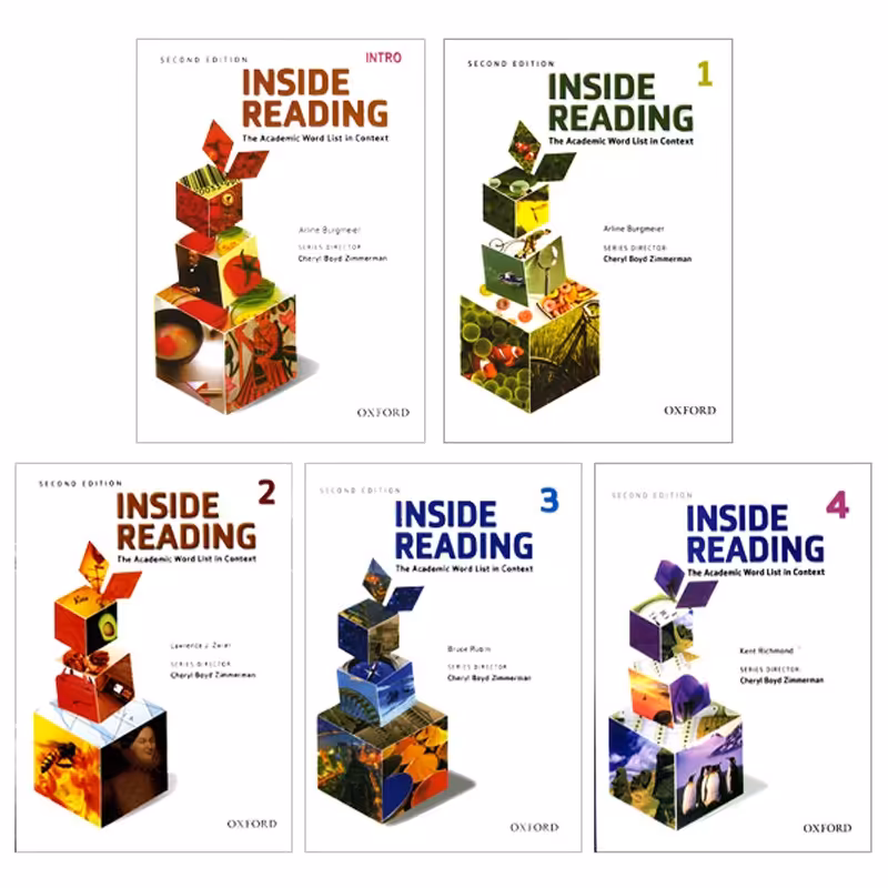 کتاب inside reading  اثر Ariline Burgmeier انتشارات اکسفورد 5 جلدی وزیری