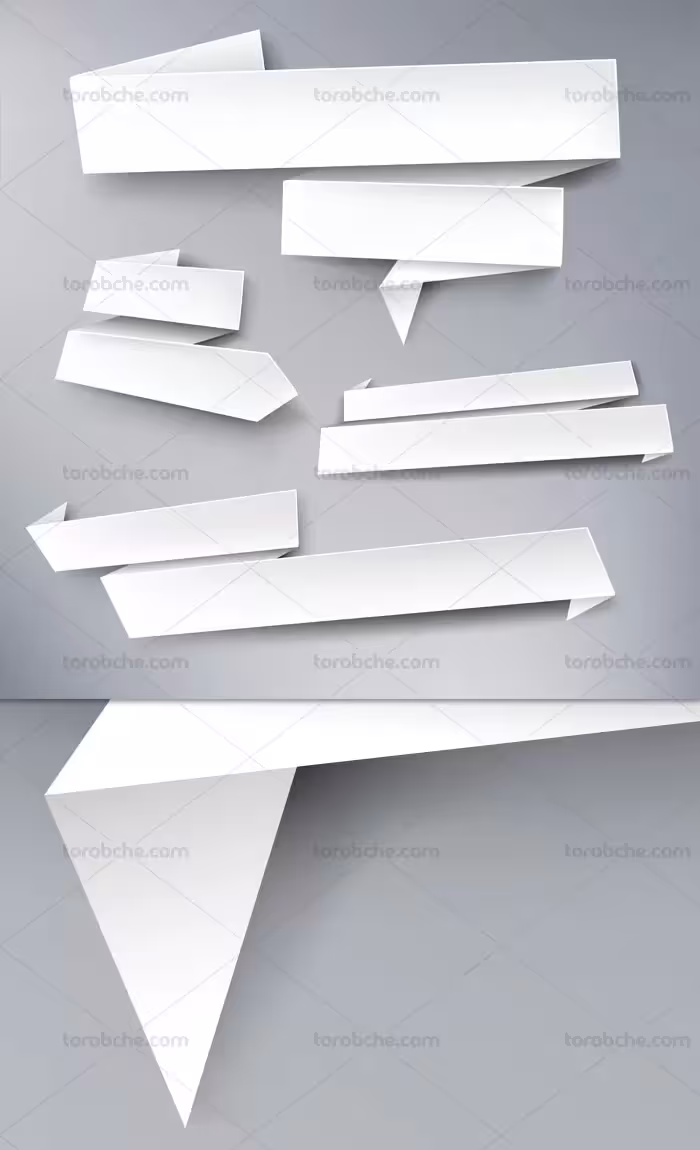 وکتور لیبل فروش اوریگامی | گرافیک با طعم تربچه