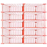 ست قفسه مشبک پنج طبقه در دو ردیف سایز 48x32(ارسال پس کرایه و به عهده مشتری)
