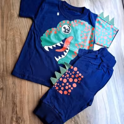 تیشرت شلوارک دایناسور پسرانه