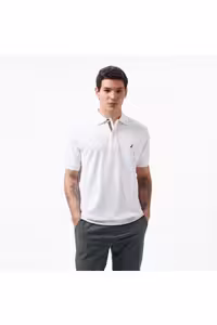 تی شرت یقه پولو سفید مردانه تيشرت يقه آستين كوتاه مدل Nautica