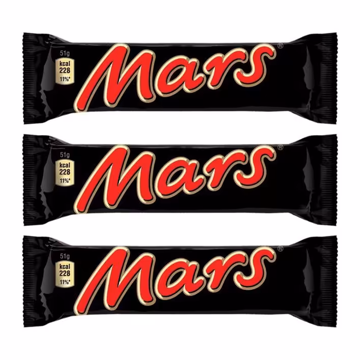 شکلات کاراملی مارس 51 گرم بسته 3 عددی