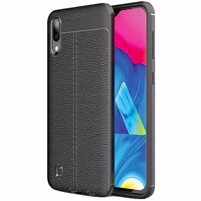 قاب ژله ای طرح چرم موبایل مناسب برای گوشی سامسونگ Galaxy M10