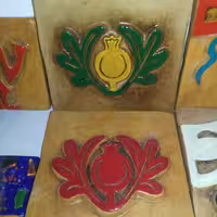 یک عدد انار سفالی نقش برجسته