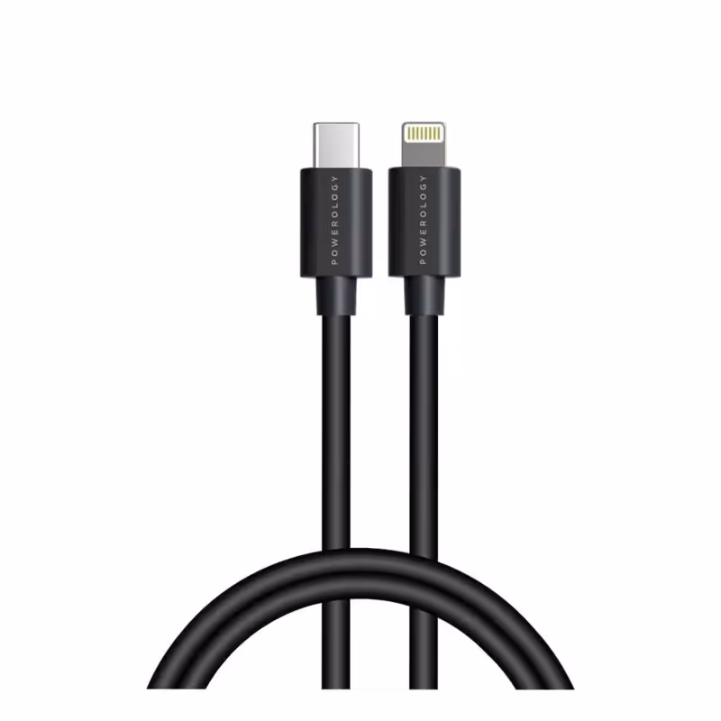 کابل USB-C به لایتنینگ پاورولوژی مدل P3BCLBK طول 3 متر