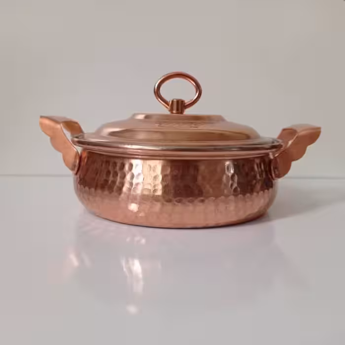 ماهیتابه دربدار مسی سایز 2 نانو شده