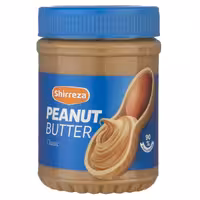 کره بادام زمینی نمکی شیررضا حجم 450 گرمی