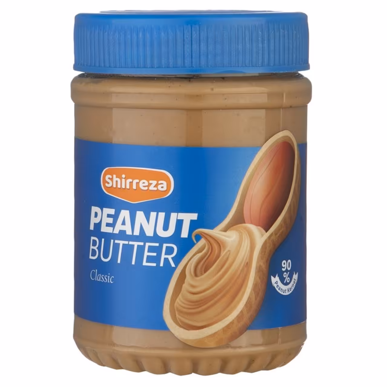 کره بادام زمینی نمکی شیررضا حجم 450 گرمی