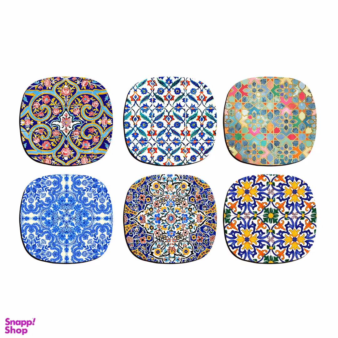 زیر لیوانی ترمه طراحان ایده مدل کاشی کد 5 بسته 6 عددی