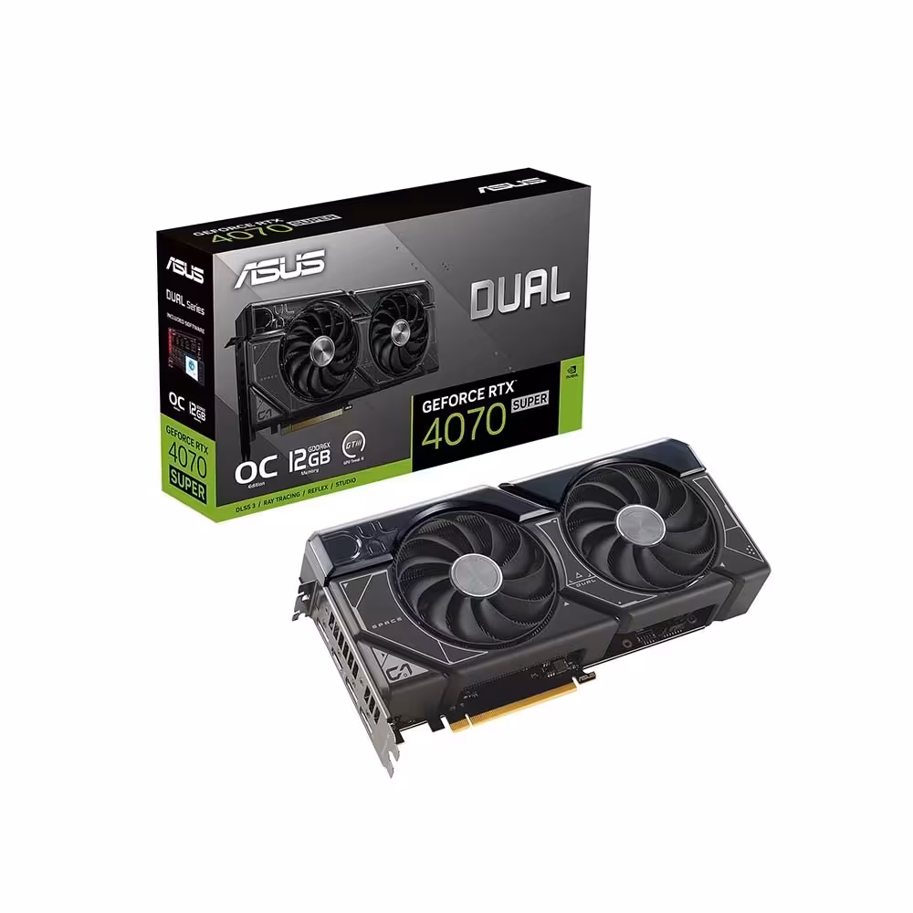کارت گرافیک ایسوس مدل Dual RTX 4070 Super OC ظرفیت 12 گیگابایت