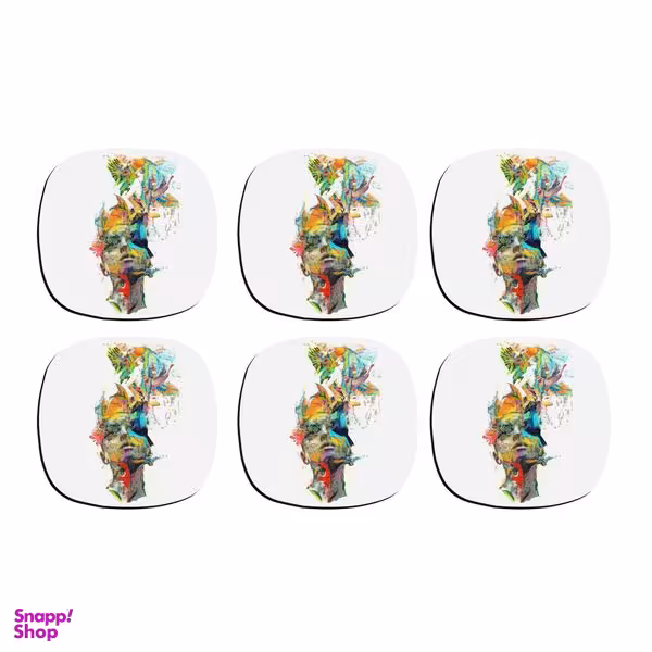 زیر لیوانی ترمه طراحان ایده مدل خیال پرداز کد CFP1343 بسته 6 عددی