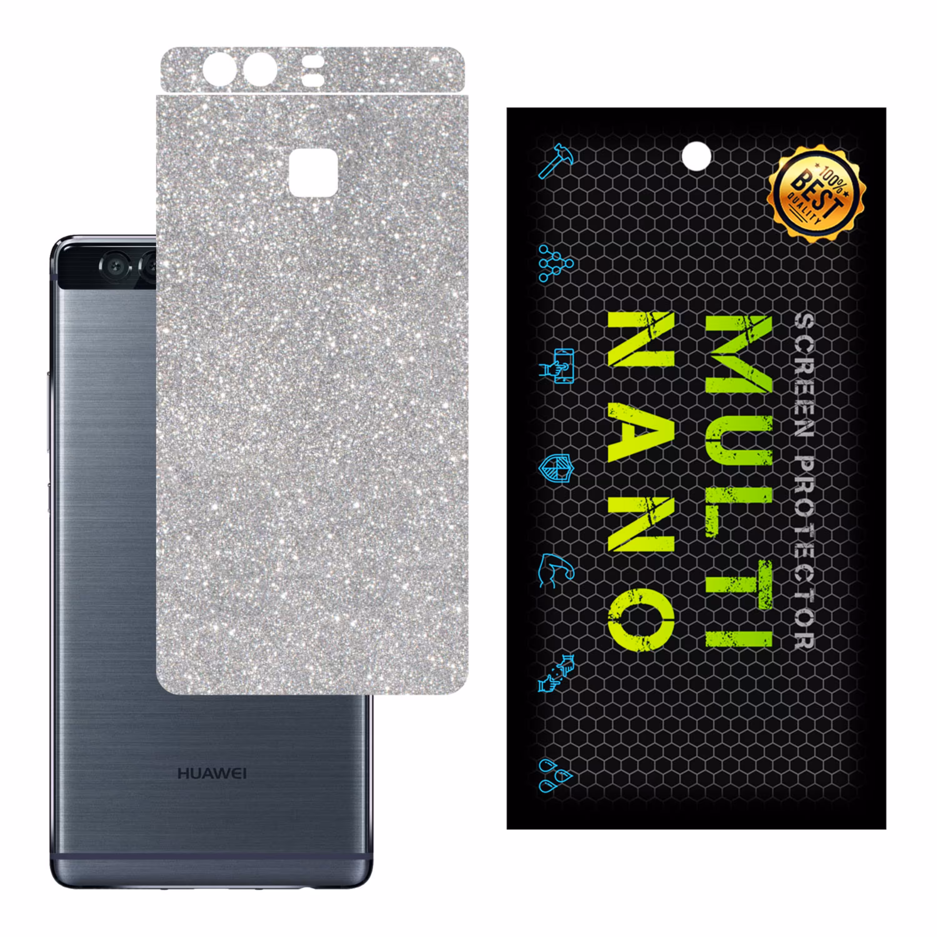 برچسب پوششی MultiNano مدل X-G1F-Silver برای پشت موبایل هوآوی P9