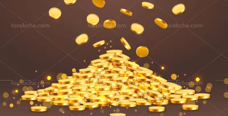 وکتور سکه های طلایی | گرافیک با طعم تربچه