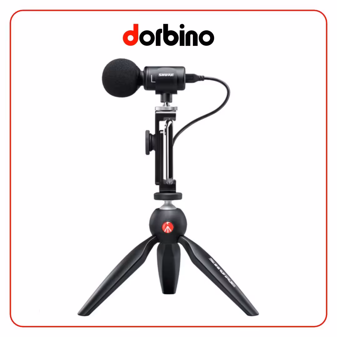 میکروفون شور Shure MOTIV MV88  Video Kit Digital Stereo Microphone and Accessories for Smartphones - فروشگاه دوربین دوربینو
