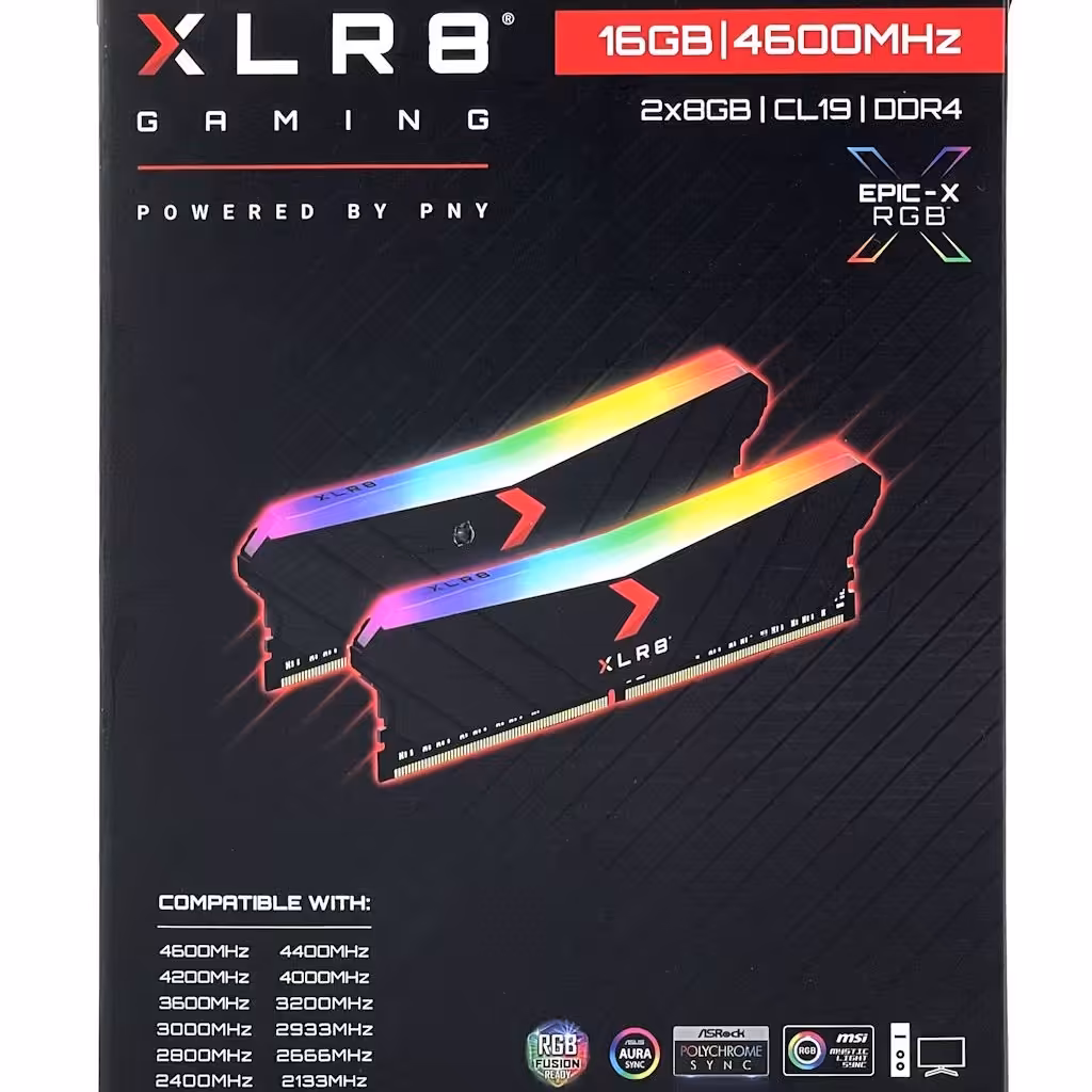 رم کامپیوتر 16گیگ DDR4 فرکانس4600 pny CL19