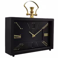 ساعت رومیزی آرتمیس مدل 2032 بلک (زه مشکی و صفحه مشکی) و اعداد گلد(طلایی)