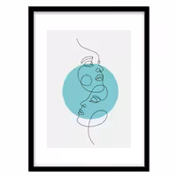 قیمت و خرید تابلو دکوراتیو مدل لاین‌آرت و آبسترکت کد 0479