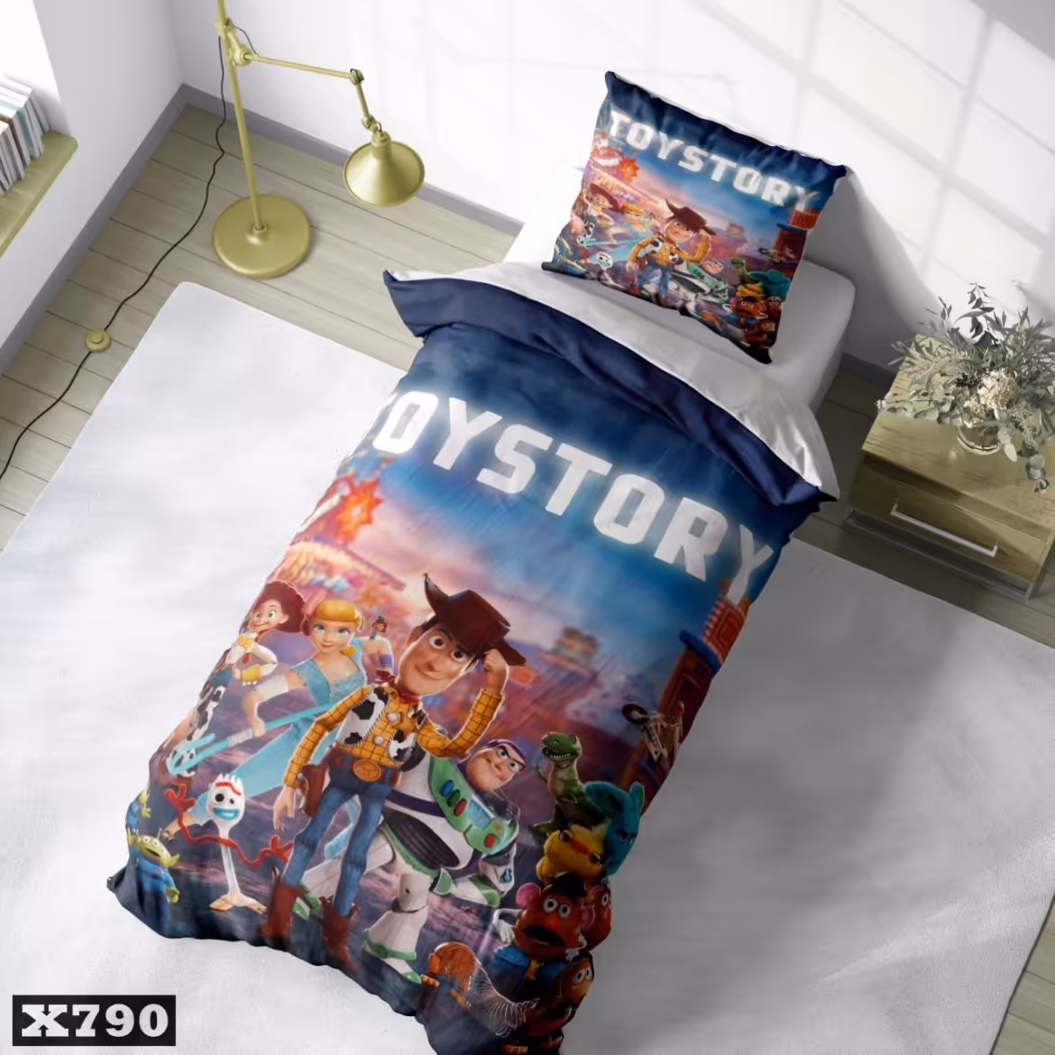 روتختی و یک عدد پنل پرده و فرش کودک طرحx790