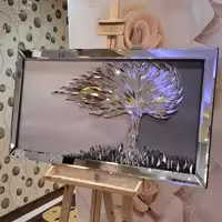 تابلودرخت  آینه کاری شده برجسته