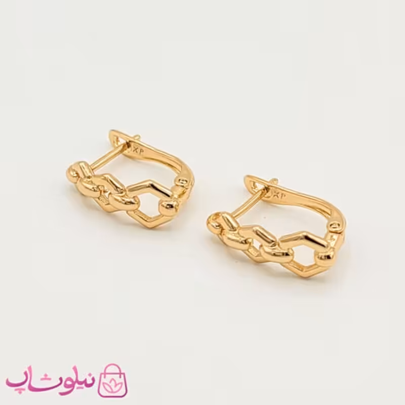 گوشواره دخترانه ژوپینگ مدل سه لوزی کد 571