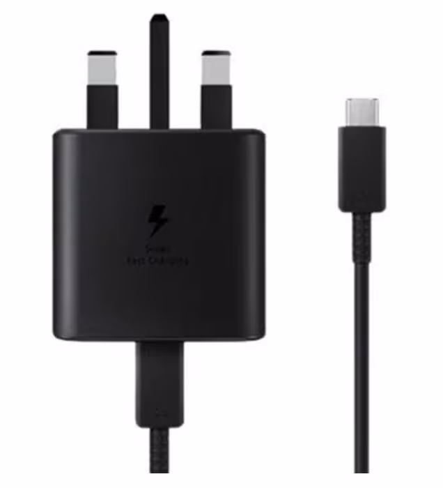 شارژر دیواری سامسونگ 45 وات مدل EP-T4510 با کابل تبدیل USB-C (سه پین)