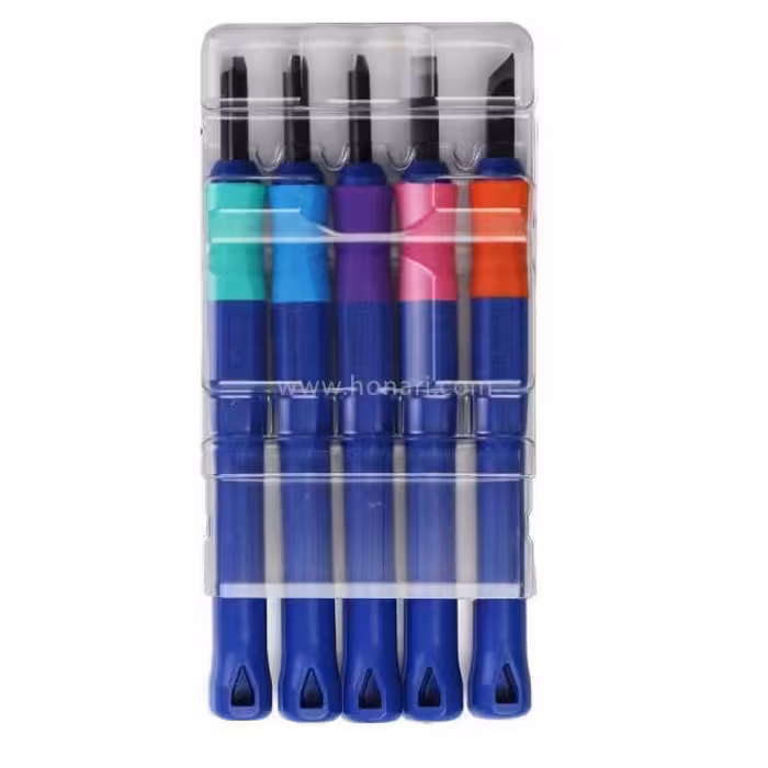 مغار 5 عددی دسته پلاستیکی قابدار 