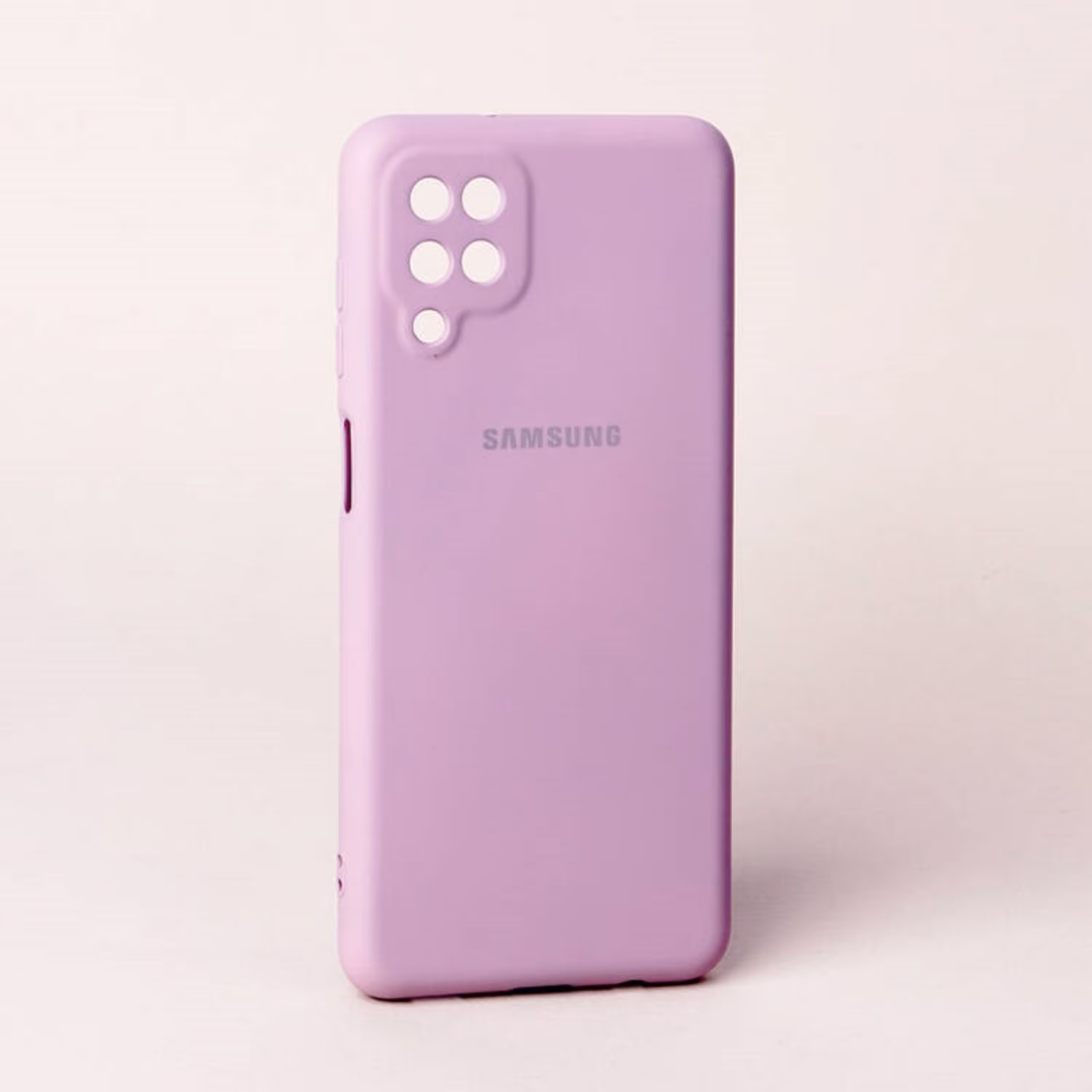 قاب سیلیکونی زیربسته Highcopy محافظ لنزدار Samsung  A12 سری D  بنفش روشن