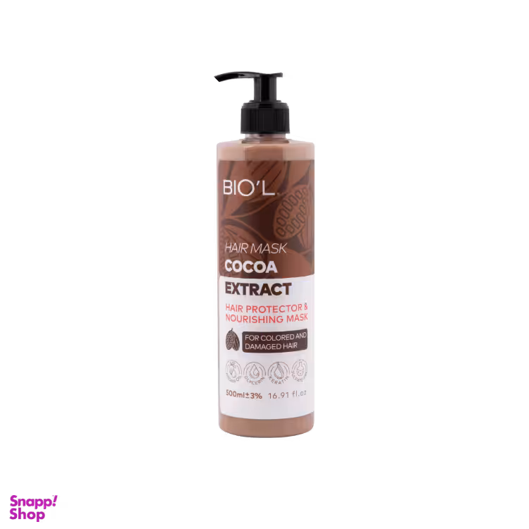 ماسک مو بیول مدل موهای رنگ شده و آسیب دیده حجم 500 میلی لیتر