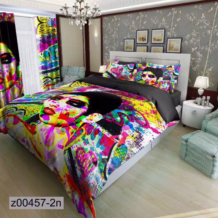 سرویس روتختی 2 نفره تنسل چاپی برندترک لند(Turk Land) z 457