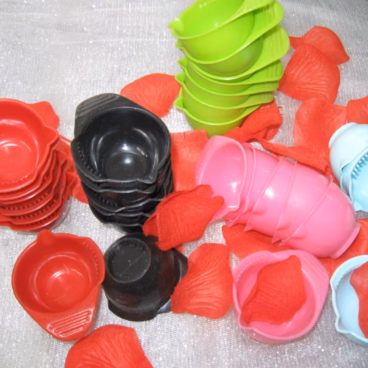 کاسه رنگ ابرو جنس پلاستیکیدر 5 رنگ