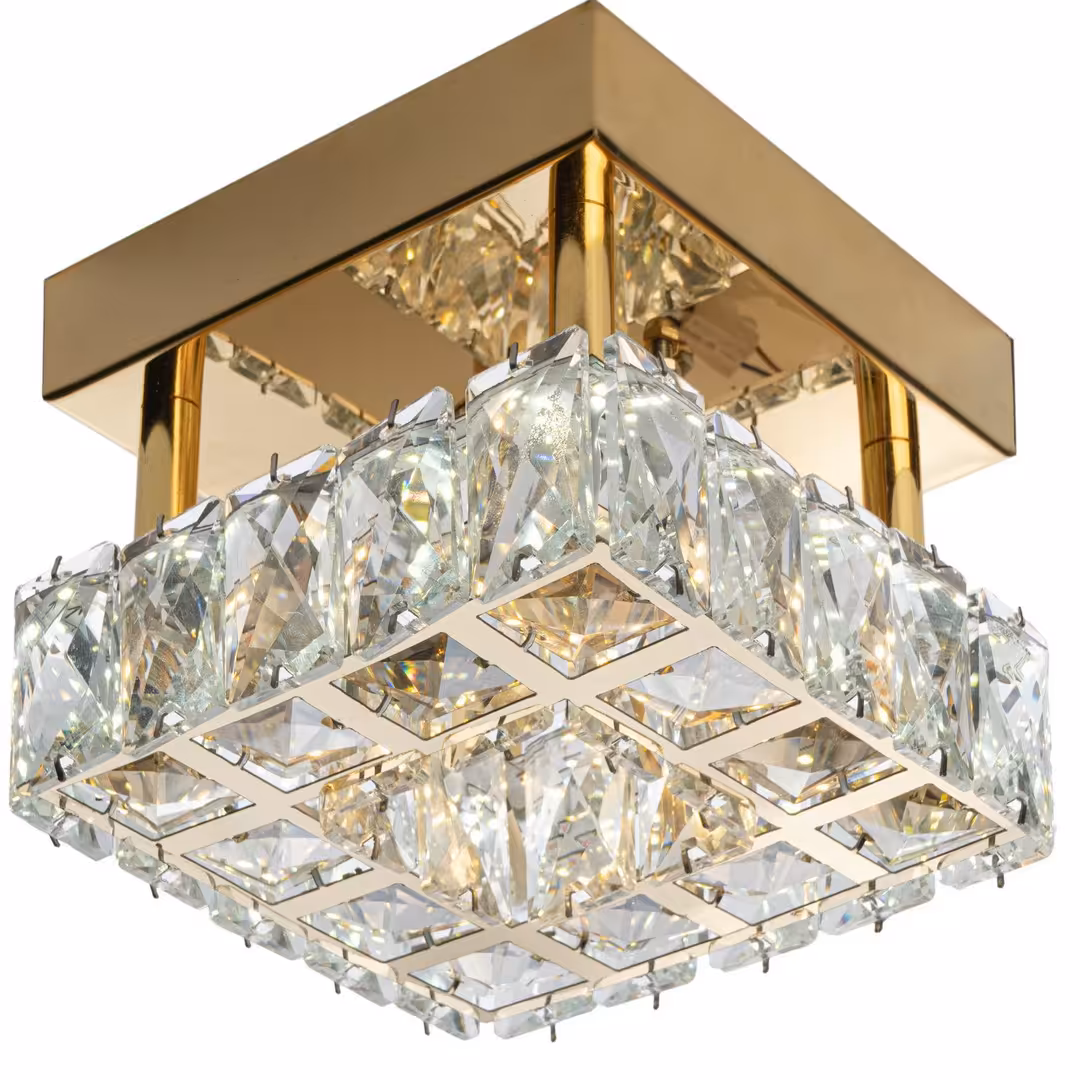 لوستر 20 مربع سقفی طلایی روژان هزینه ارسال به صورت پس کرایه