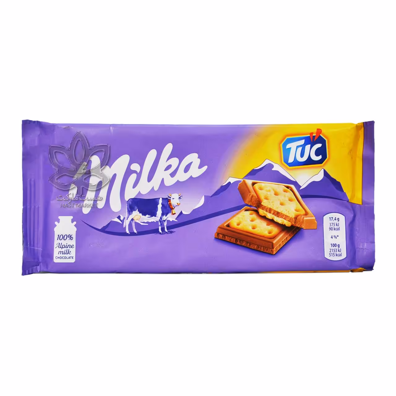 شکلات شیری با بیسکوییت توک 87 گرم میلکا - milka