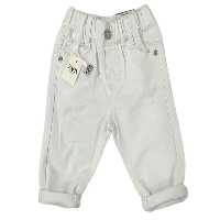 شلوار کتان زاپ دار نوزاد و کودک رنگ سفید زارا بیبی zara baby