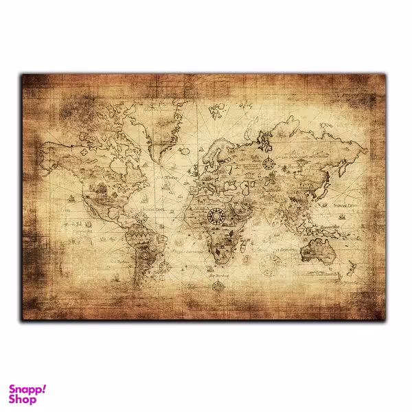 تابلو شاسی بکلیت طرح نقشه قدیمی جهان مدل SH-S1279