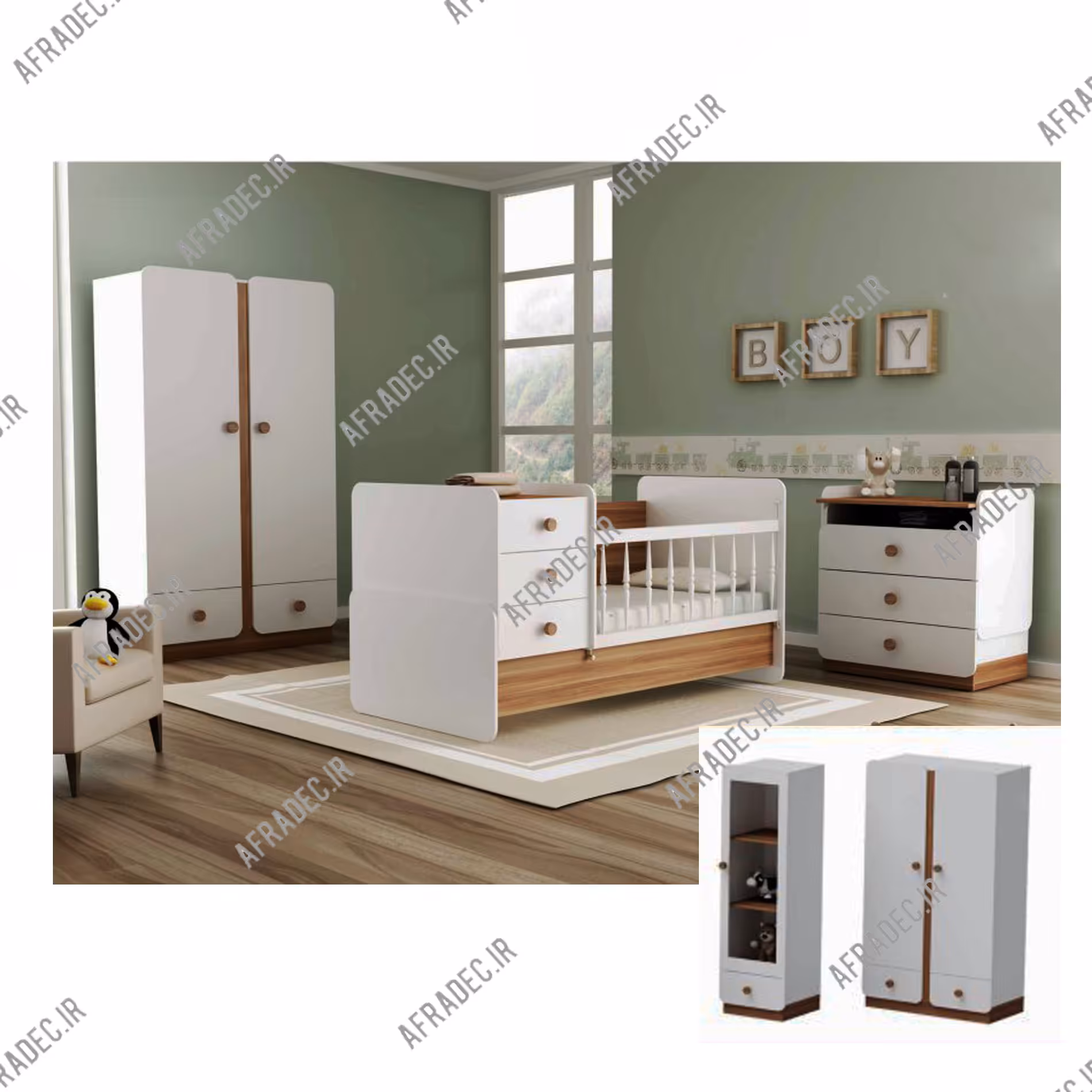 سرویس خواب نوزادکودک به نوجوان مدل نوین