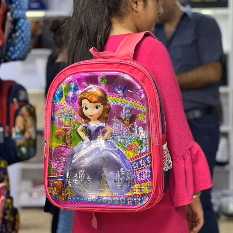 کیف مدرسه دخترانه و پسرانه، براق،طلق برجسته نشکن،در طرح های فروزن،سوفیا،پروانه،بنتن،ماشین،موتور،دخترتوت فرنگی،السا و آنا