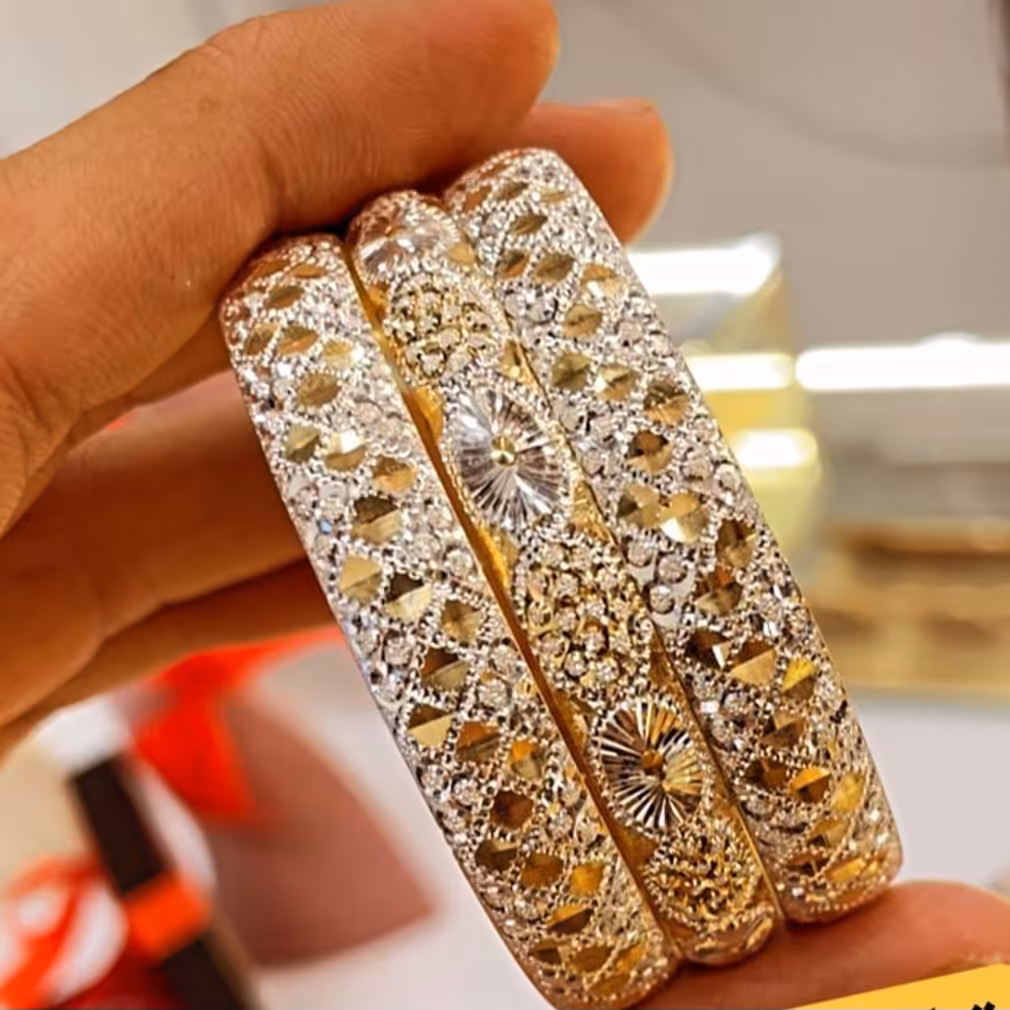 النگوی ترکیبی سفید طلایی  عیار 925 نقره