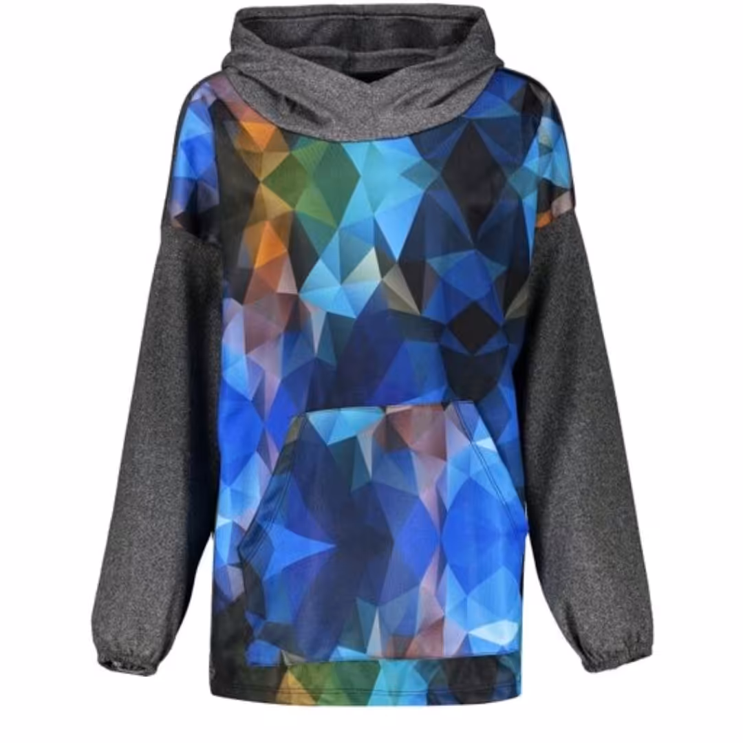 هودی زنانه  گرم دورس کلاه دار طرح گلکسی فری سایز شیک و جذاب