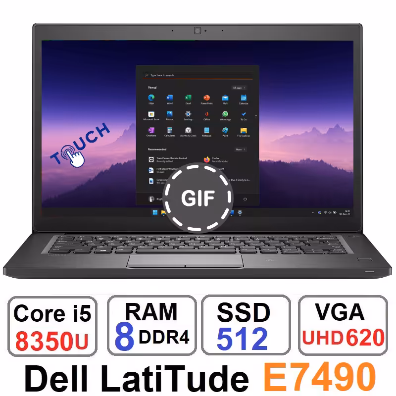 لپ تاپ دل Dell Latitude E7490 Core i5 8350u وSSD512