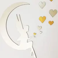 اینه دکوراتیو پدیده مدل ماه و پری و قلب
