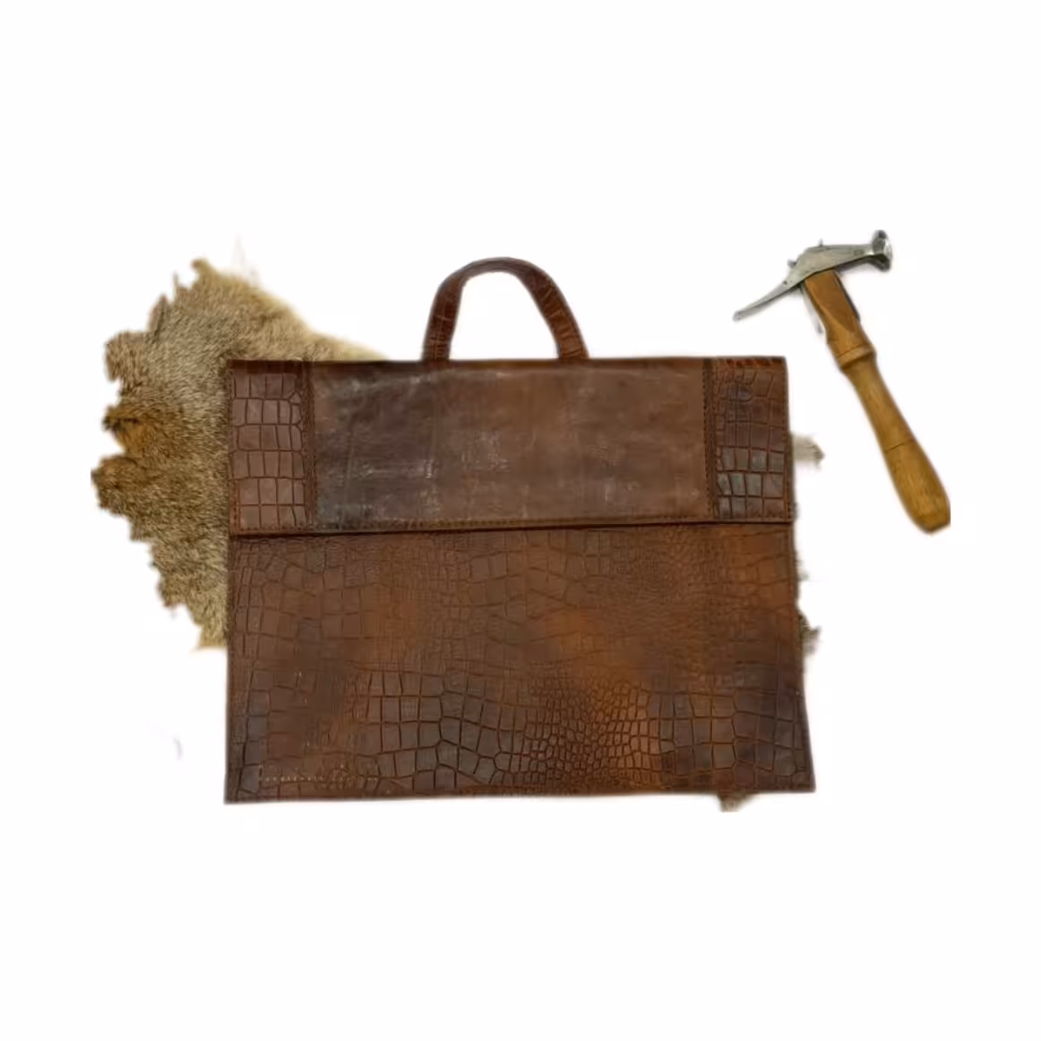 کیف اداری دستدوز چرم طبیعی