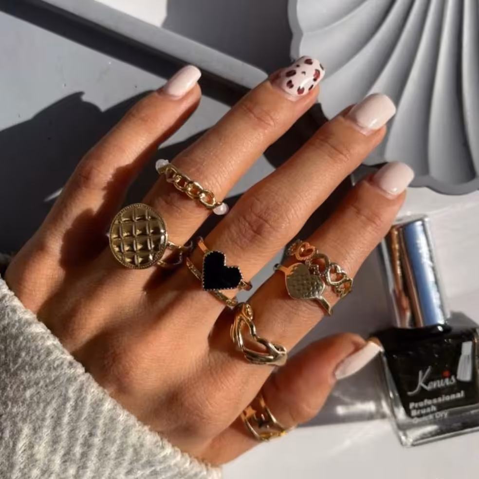 پک انگشتر قلب فانتزی منحصر به فرد