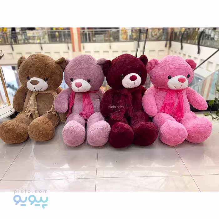 عروسک خرس شالگردن مخملی
