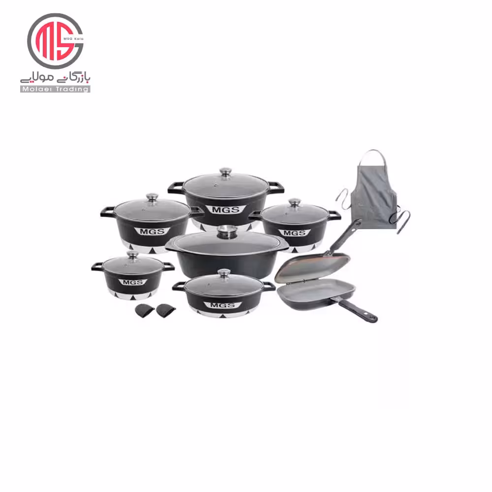 سرویس قابلمه 15 پارچه ام جی اس MGS مدل جرمنی C ماربل