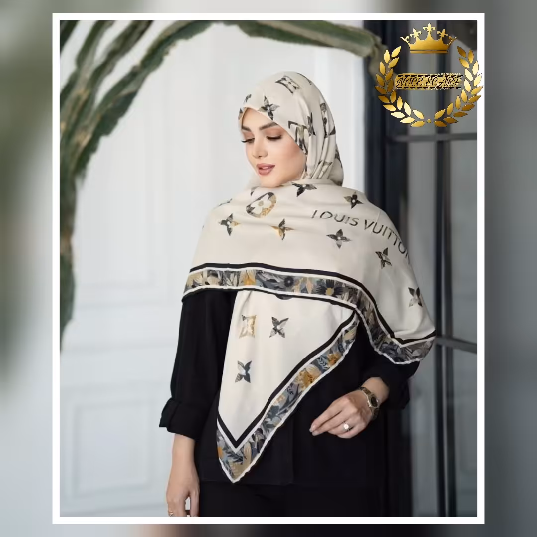 روسری نخی کشمیر پائیزه قواره بزرگ