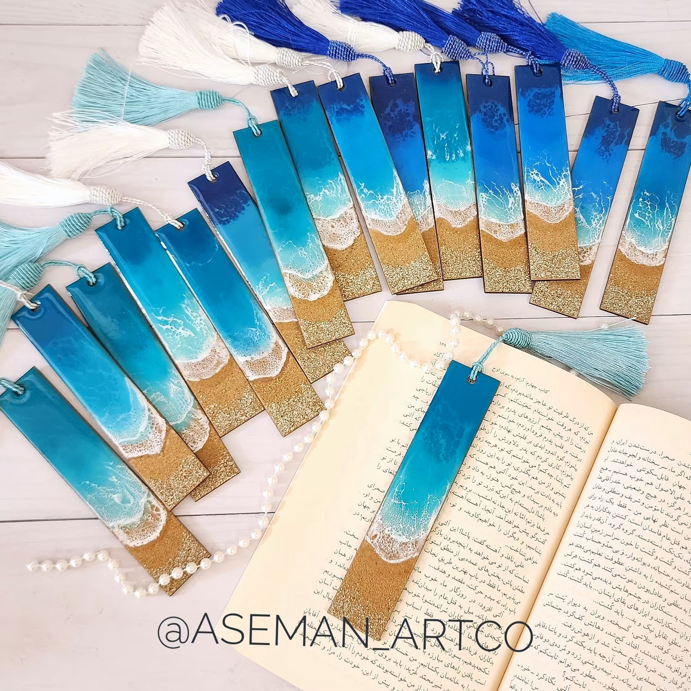 نشانگر کتاب یا بوکمارک دریای رزینی، زیبا و کاربردی 